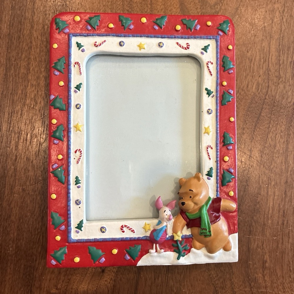 Winnie the Pooh & Piglet Picture Frame/Photo Frame 4" x 6" Christmas